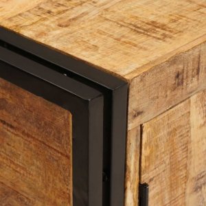 vidaXL Szafka pod umywalkę 71 x 33 x 58 cm Lite Drewno Mango, Stal 9