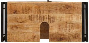 vidaXL Szafka pod umywalkę 71 x 33 x 58 cm Lite Drewno Mango, Stal 8