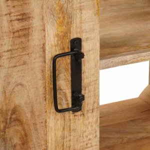 vidaXL Szafka pod umywalkę 71 x 33 x 58 cm Lite Drewno Mango, Stal 10