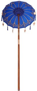 vidaXL Baliński Parasol Inny Niebieski x 260 cm Bawełna i lite drewno 3
