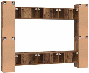 vidaXL Zestaw szafek RTV 10 pcs Stare drewno 30.5 x 30 x 90 cm 9