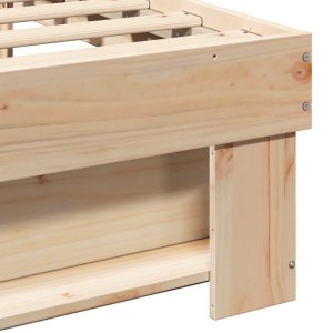 vidaXL Ramka łóżka Brązowy 100 x 200 cm Lite drewno sosnowe 9