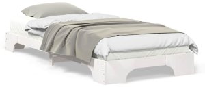 vidaXL Stelaż łóżkowy z przechowywaniem Biały 80 x 210 cm drewno 4