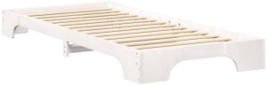 vidaXL Stelaż łóżkowy z przechowywaniem Biały 80 x 210 cm drewno 8