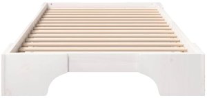vidaXL Stelaż łóżkowy z przechowywaniem Biały 100 x 210 cm drewno 6