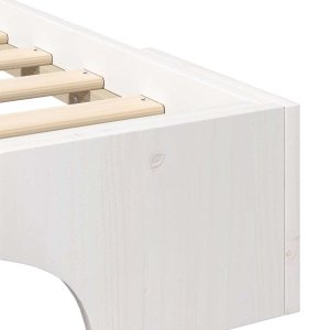 vidaXL Stelaż łóżkowy z przechowywaniem Biały 100 x 210 cm drewno 9