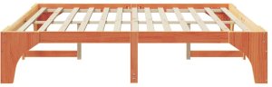 vidaXL Stelaż łóżkowy Brązowy 180 x 200 cm Lite drewno sosnowe 7
