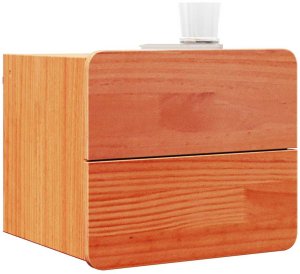 vidaXL Stolik nocny Woskowy brąz 39 x 34 x 33 cm Lite drewno sosnowe 3