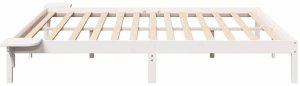vidaXL Stelaż łóżka z stolikami nocnymi Biały 180 x 200 cm Biały 6