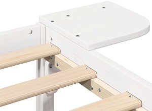 vidaXL Stelaż łóżka z stolikami nocnymi Biały 180 x 200 cm Biały 8