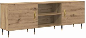 vidaXL Szafka pod telewizor z półką dąb artisan 150 x 30 x 50 cm 2