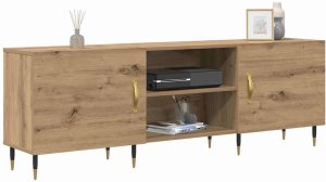 vidaXL Szafka pod telewizor z półką dąb artisan 150 x 30 x 50 cm 3