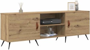 vidaXL Szafka pod telewizor z półką dąb artisan 150 x 30 x 50 cm 3