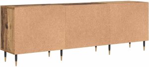 vidaXL Szafka pod telewizor z półką Stare drewno 150 x 30 x 50 cm 8