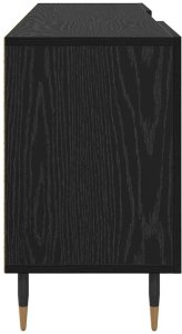 vidaXL Szafka pod telewizor z półką Czarny dąb 150 x 30 x 50 cm 7