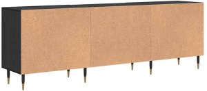 vidaXL Szafka pod telewizor z półką Czarny dąb 150 x 30 x 50 cm 8