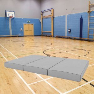 Materac gimnastyczny KIDS 150x50x5 cm 3-częściowy składany beżowy 4