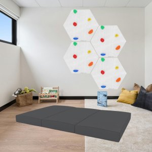 Materac gimnastyczny KIDS 150x50x5 cm 3-częściowy składany beżowy 5