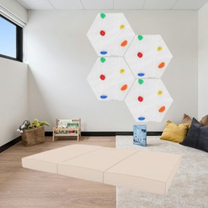 Materac gimnastyczny KIDS 150x50x5 cm 3-częściowy składany beżowy 7