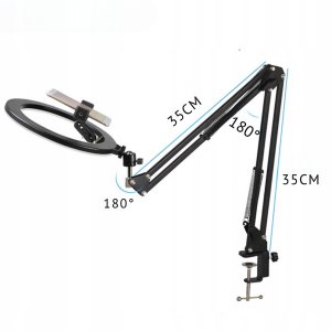 SUPRIMO DLS ramię statyw biurkowy lampa pierścieni 3