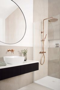 KFA deszczownia z baterią termostatyczną Moza Premium, miedź szczotkowana PVD 5736-920-34 2