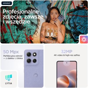 Smartfon Motorola Moto G86 5G 8/256GB Fioletowy  (PB7L0087SE) 4