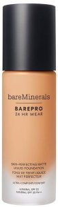 bareMinerals BarePro 24HR Wear Skin-Perfecting Matte Liquid Foundation SPF20 matujący podkład w płynie Medium 30 Warm 30ml 1