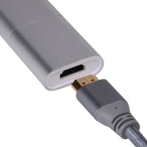 Adapter USB SilverStone Brak USB-C - HDMI USB-C - VGA USB-C - DisplayPort Mini Srebrny  (SST-EP11S) 4