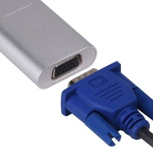 Adapter USB SilverStone Brak USB-C - HDMI USB-C - VGA USB-C - DisplayPort Mini Srebrny  (SST-EP11S) 5
