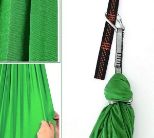 HUŚTAWKA SENSORYCZNA TERAPEUTYCZNA DLA DZIECI HAMAK 280x150cm 100kg Zielona 2