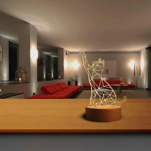 Lampka LED 3D Kot na prezent 4