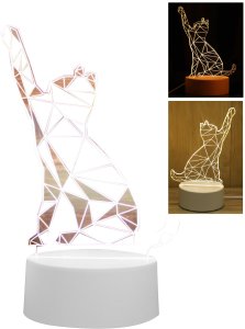 Lampka LED 3D Kot na prezent 6