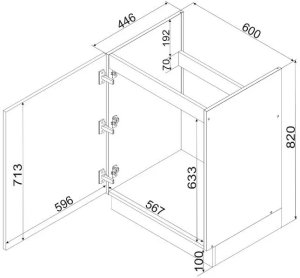 Szafka pod zlew 60 NATALIA D60ZL P/L jasnoszara mat STOLKAR 2