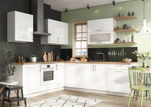 Szafka kuchenna przeszklona 80 NATALIA WS80 biała połysk STOLKAR 2