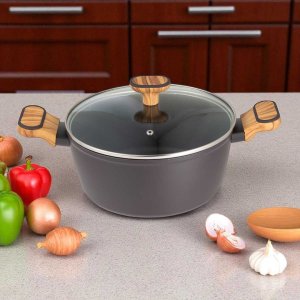 GARNEK MULTICLAD 24cm Z POKRYWĄ BERGNER BG-56037 CHARCOAL 3