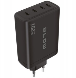 76-031# Ładowarka sieciowa gniazdo usb-cx4 pd 100w gan czarna 2