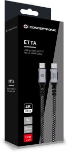 Kabel USB Conceptronic USB-C - USB-C 1.2 m Czarny (ETTA07B12) 2