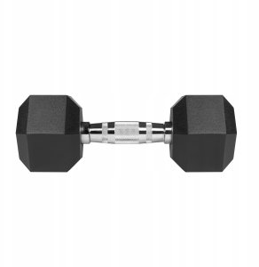 Hantle żeliwne gumowane HEX 2x7.5 kg REBEL ACTIVE 4