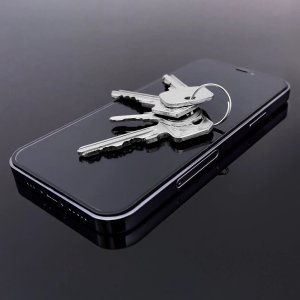 WYTRZYMAŁE SZKŁO HARTOWANE WOZINSKY FULL GLUE NA CAŁY EKRAN Z RAMKĄ DO XIAOMI MI BAND 8 - CZARNE 6