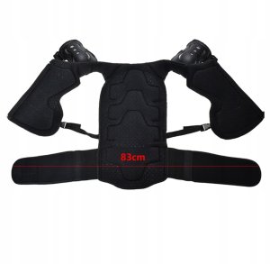 Zbroja Ochronna Dla Dzieci 5-13 Lat Czarna Na Rower Deskorolkę Hulajnogę 4