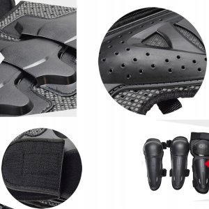 Zbroja Ochronna Dla Dzieci 5-13 Lat Czarna Na Rower Deskorolkę Hulajnogę 9