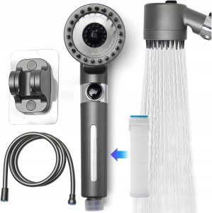 SŁUCHAWKA GŁOWICA PRYSZNICOWA OSZCZĘDNA Z FILTREM Z FUNKCJĄ MASAŻU 3 TRYBY 17