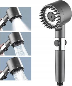 SŁUCHAWKA GŁOWICA PRYSZNICOWA OSZCZĘDNA Z FILTREM Z FUNKCJĄ MASAŻU 3 TRYBY 10