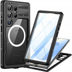 Alogy Etui wodoodporne MagSafe czarne do Samsung Galaxy S25 Ultra IP68 5