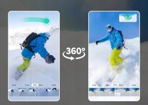 Zestaw AKASO Kamera sportowa z akcesoriami 360 5,7 K 72 MP 256 GB 4