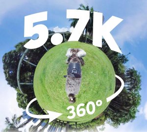 Zestaw AKASO Kamera sportowa z akcesoriami 360 5,7 K 72 MP 256 GB 5