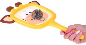 Kolorowe rakietki w kształcie zwierząt +2 piłeczki dla najmłodszych ZA5605 EDUKAMP 4