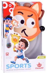 Kolorowe rakietki w kształcie zwierząt +2 piłeczki dla najmłodszych ZA5605 EDUKAMP 9