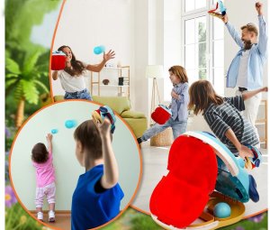 Zestaw sportowy - gra zręcznościowa Wyrzutnia PIES + 4 piłki ZA5604 EDUKAMP 10