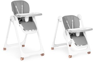 Krzesełko fotelik do karmienia regulacja wysokości ekoskóra pasy podwójna tacka ECOTOYS EDUKAMP 8